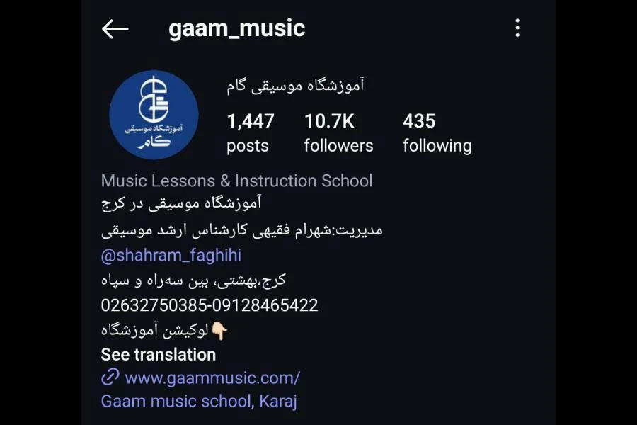 آموزشگاه موسیقی گام