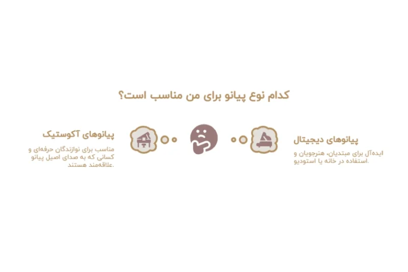 تفاوت صدای پیانو دیجیتال و آکوستیک