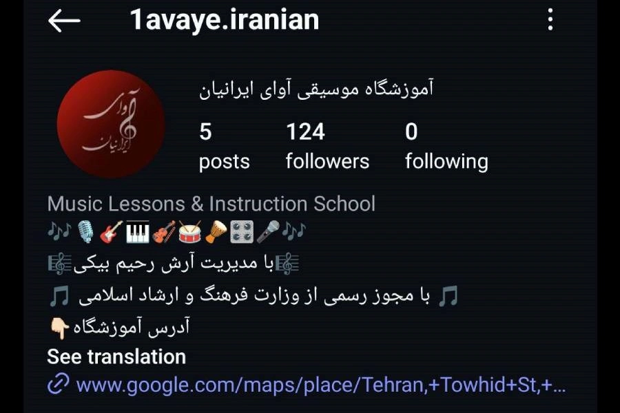 آموزشگاه موسیقی آوای ایرانیان