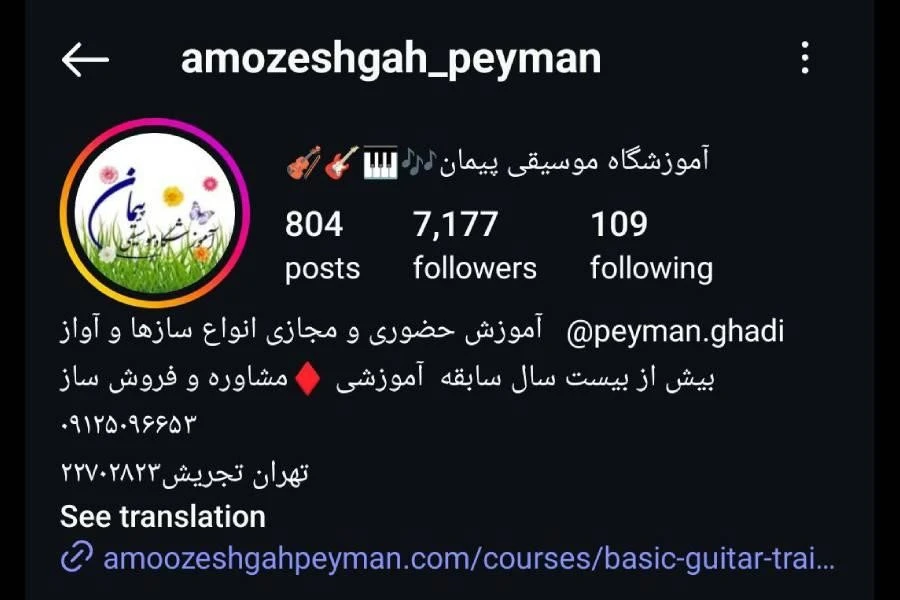 آموزشگاه موسیقی پیمان