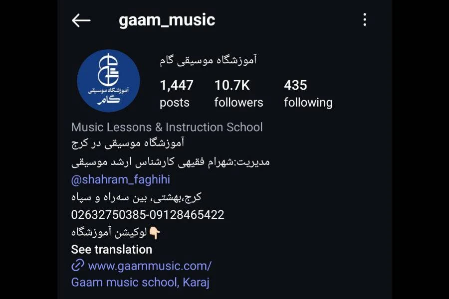 آموزشگاه موسیقی گام