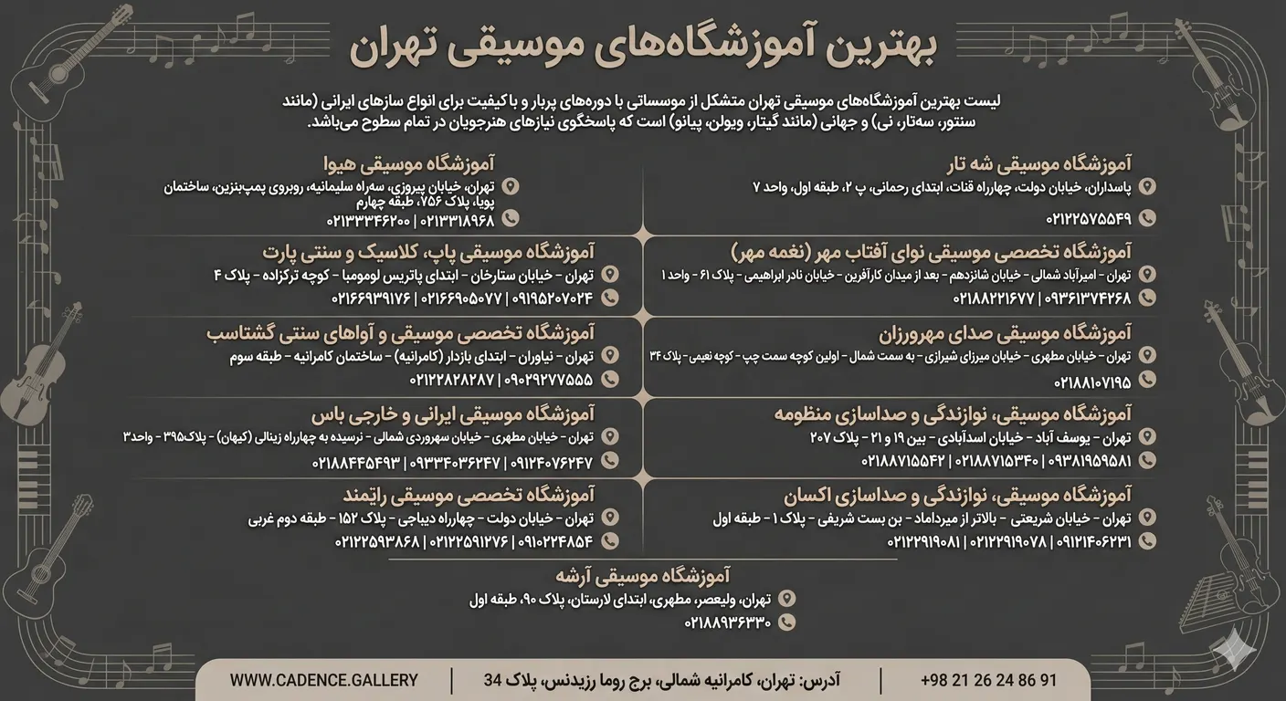 بهترین آموزشگاه موسیقی تهران - بهترین آموزشگاه موسیقی تهران - بهترین آموزشگاه موسیقی تهران کجاست؟ معرفی جامع مراکز برتر