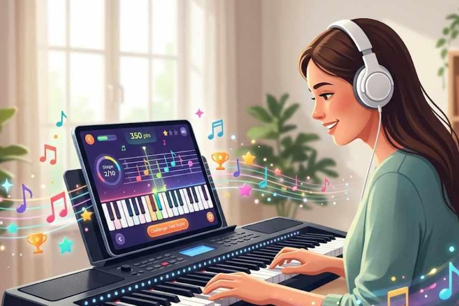 آموزش پیانو زدن با گوشی