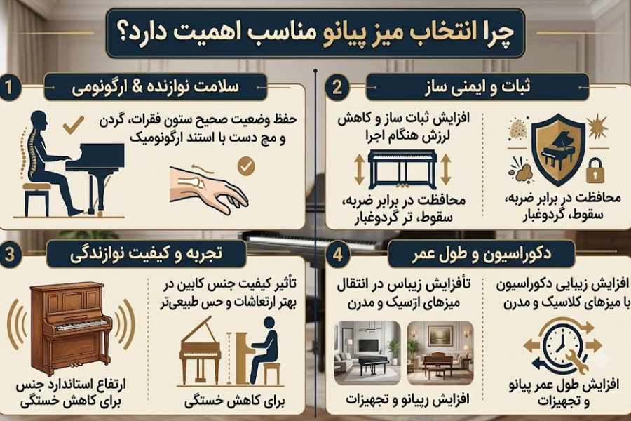میز پیانو